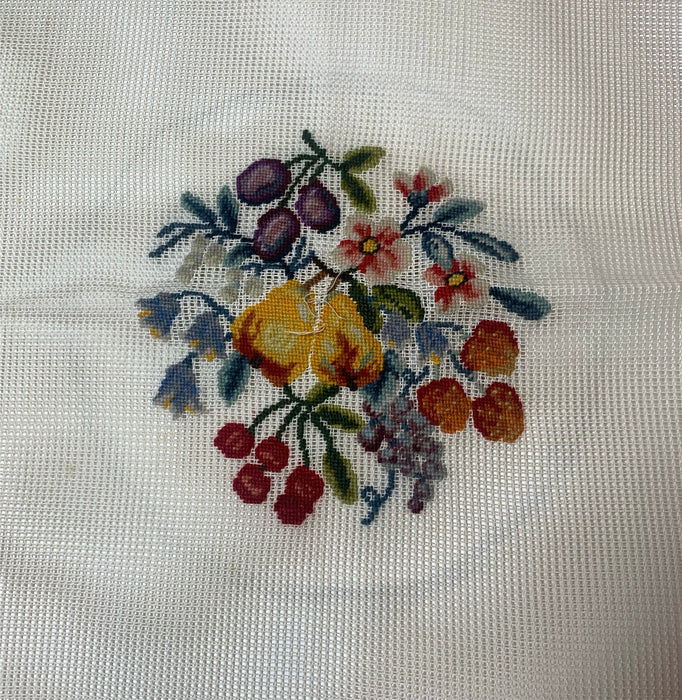 Fruit and Flora Round (Partially Stitched)