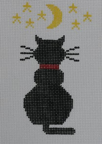 Cat with Moon and Stars