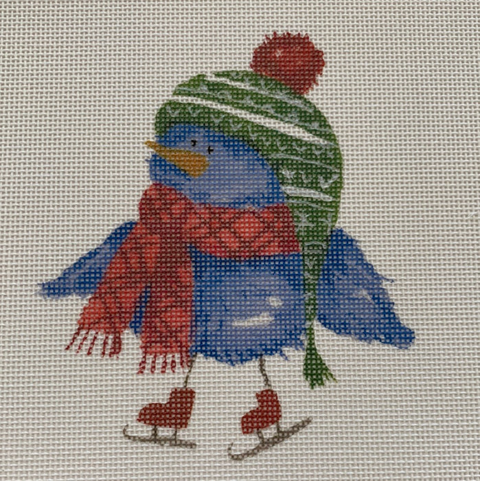 Blue Bird - Red Hat PomPom