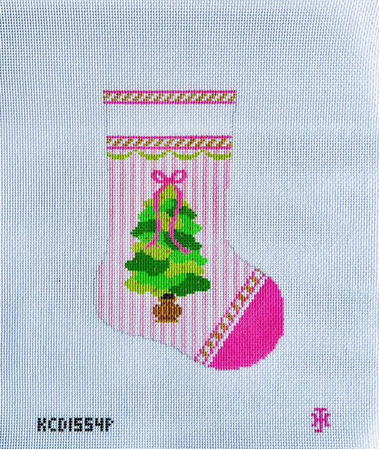 Tree on Pink - Mini Stocking