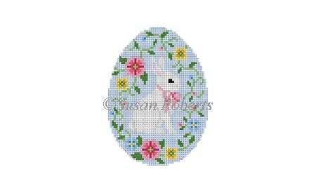 Bunny In Flower Vine - 4" Egg