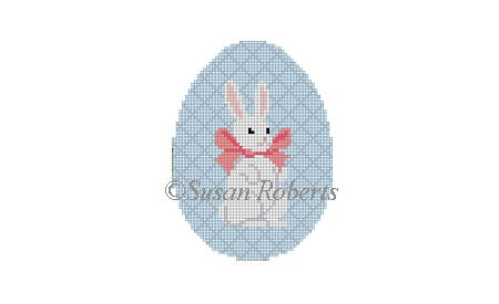 White Rabbit w/ Bow - 4" Egg