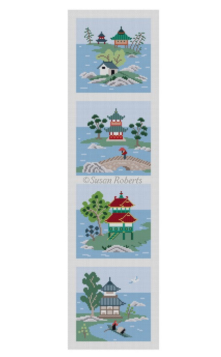 Asian Islands, color - Coaster Set