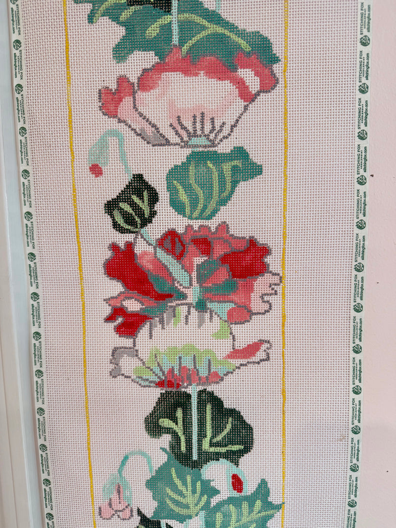 Chinese Poppies Bellpull