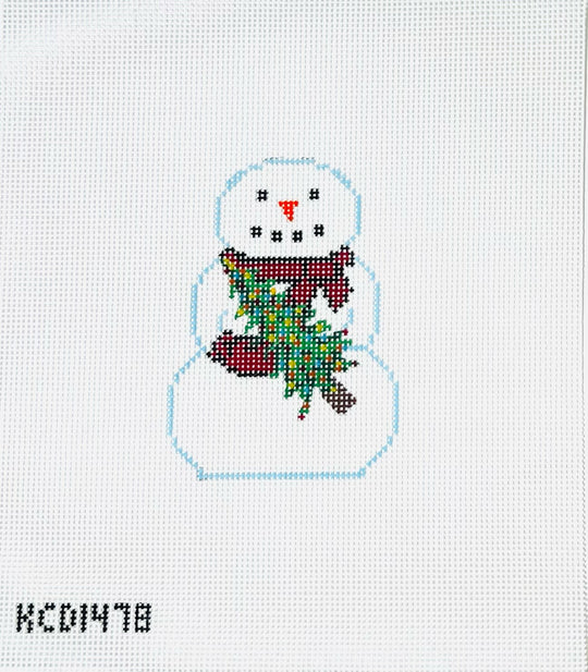 Snowman with Christmas Tree
