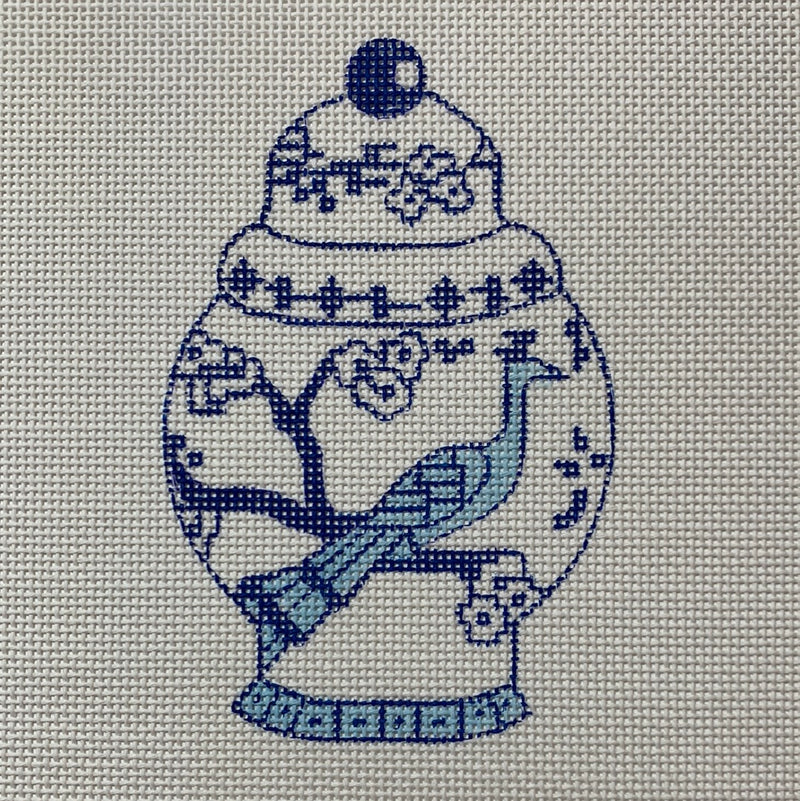 Blue Jardiniere - Peacock