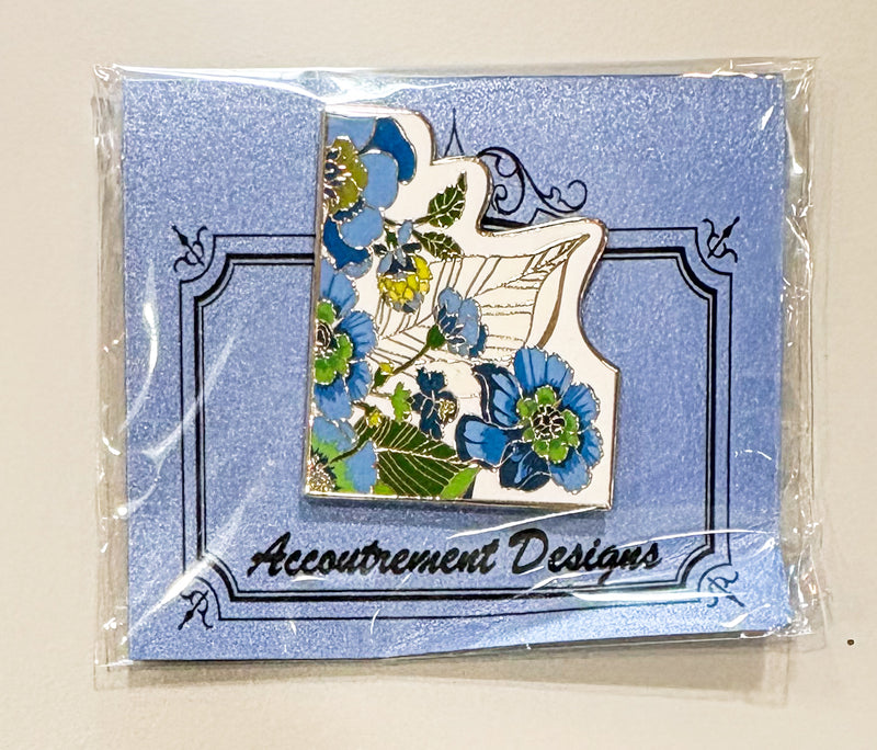 Art Deco Flowers Needleminder - Blue