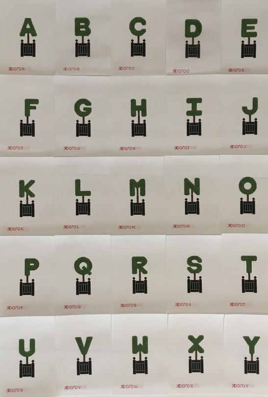 Topiary Letters A – Z