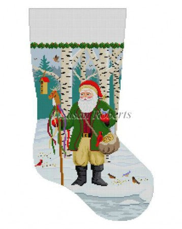 Santa Feeding The Birds - Stocking