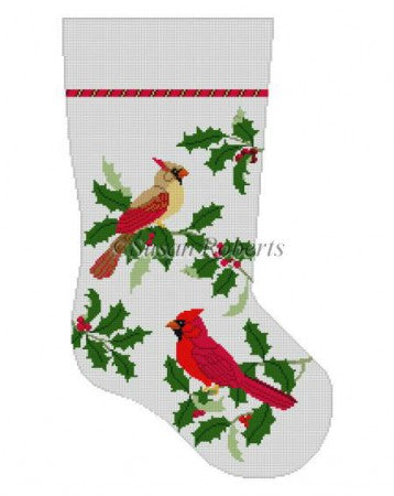 Cardinals In Holly - Stocking