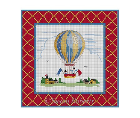 Blue & Yellow Hot Air Balloon