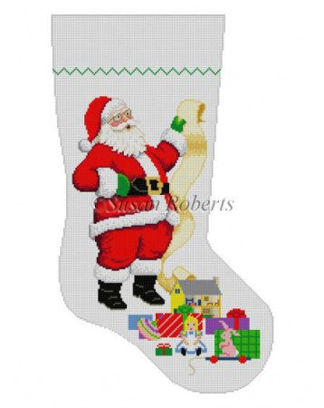 Santa With List - Girl Toys - Stocking