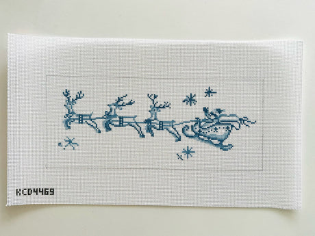 Santa and Sleigh Bolster Pillow