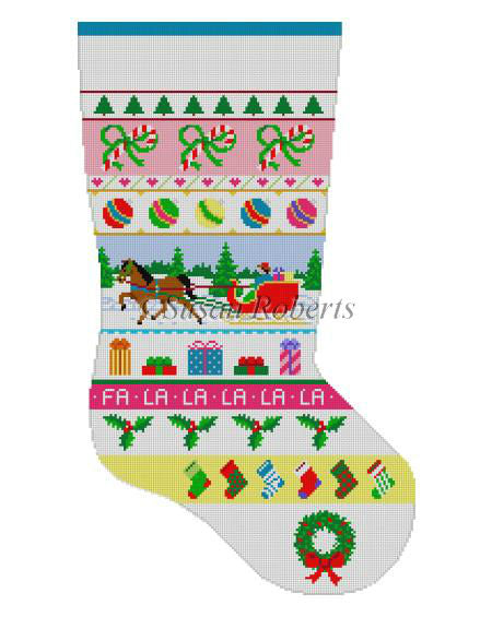 Sleigh Ride Stripe - Stocking