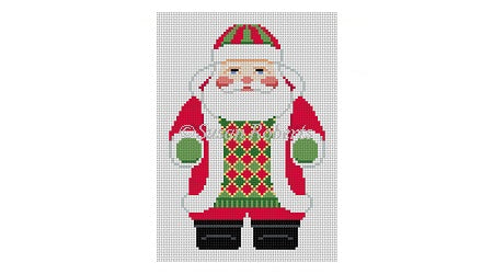 Snowflake Red Jacket Santa