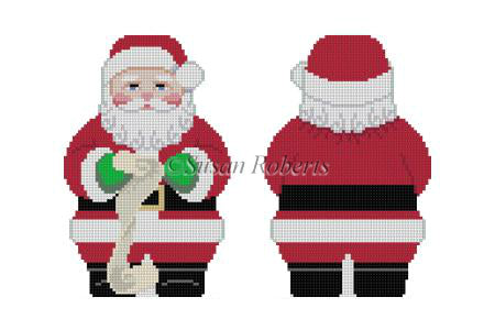 Red Suit Santa w/ List · 2 Sided