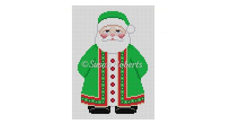 Green Coat Santa w/ present