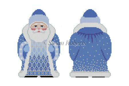Snowflake Santa, blue · 2 Sided