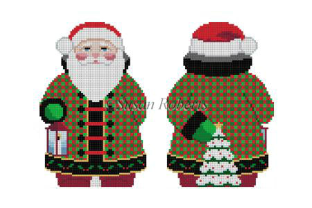 Checker Coat Santa · 2 Sided