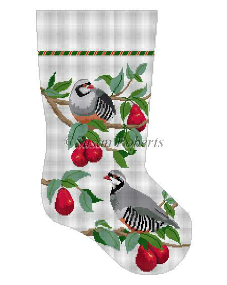 Partridge In Red Bartlett Pear Tree - Stocking