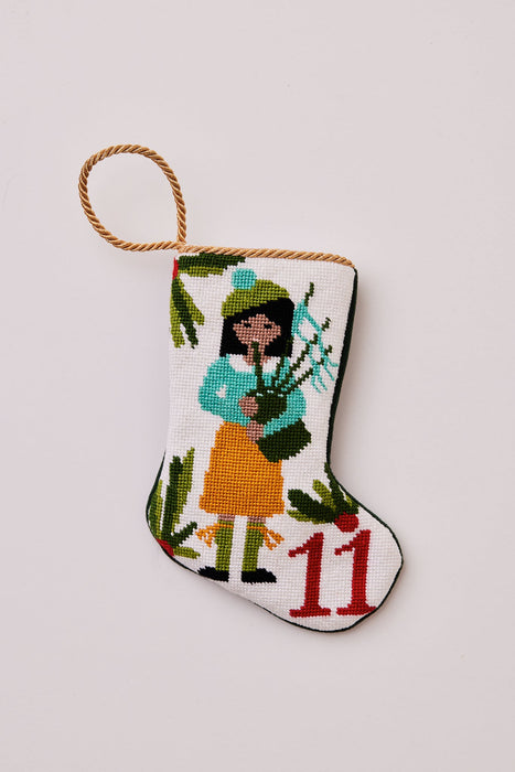 11 Pipers Piping - Ornament Sized Stocking