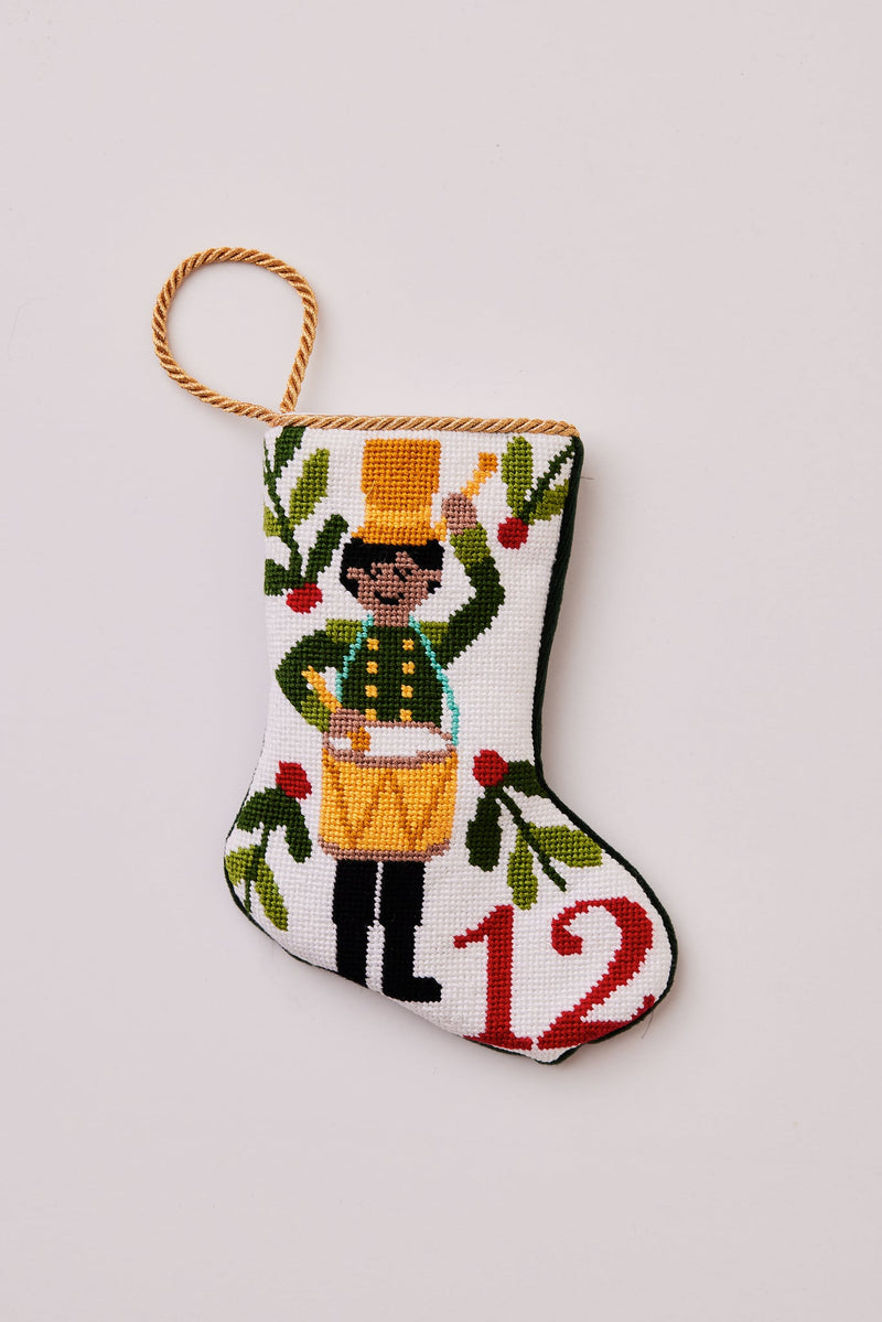 12 Drummers Drumming - Ornament Sized Stocking