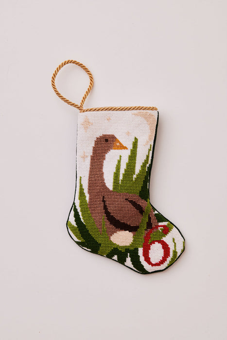6 Geese a Laying - Ornament Sized Stocking