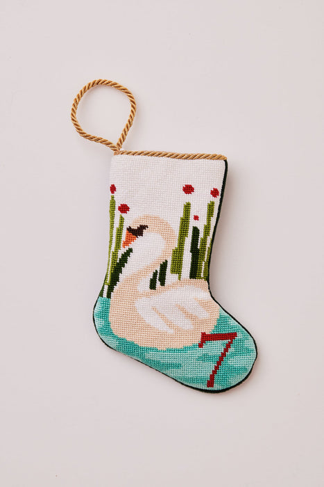 7 Swans a Swiming - Ornament Sized Stocking