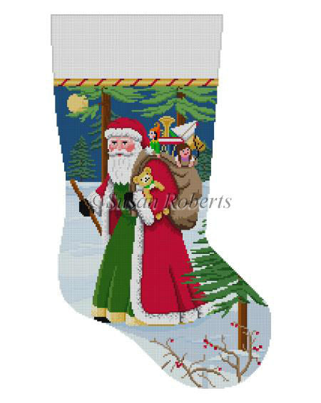 Walking Stick Santa - Stocking