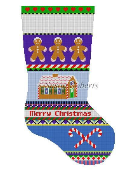 Bold Stripe Gingerbread - Stocking