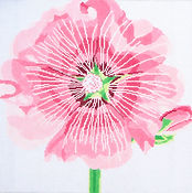 14" Simple Flowers - Holly Hock