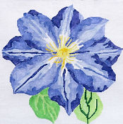 14" Simple Flowers - Purple Clematis