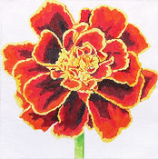 8" Simple Flowers - Mahogany Marigold