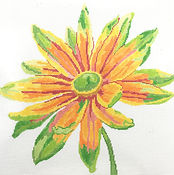 8" Simple Flowers - Tropical Daisy