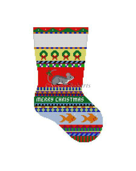 Bold Stripe Cat - Midi Stocking