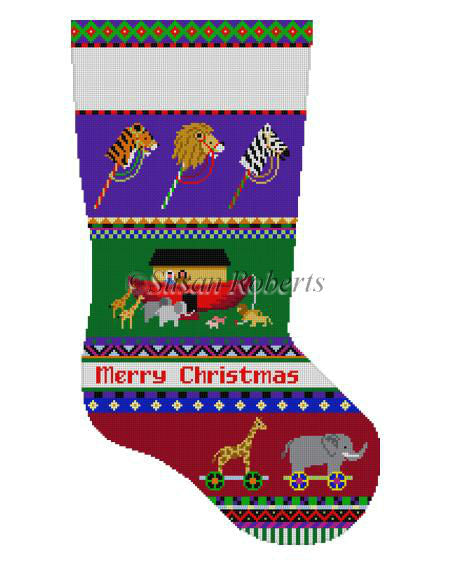 Bold Stripe Noah's Ark - Stocking