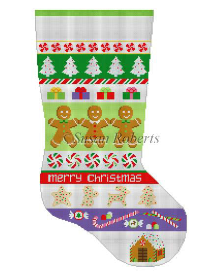Christmas Goodies Stripe - Stocking