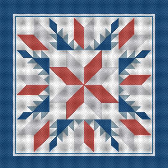 Quilt, Floral Star