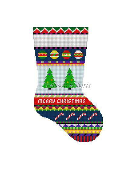 Bold Stripe Trees - Midi Stocking