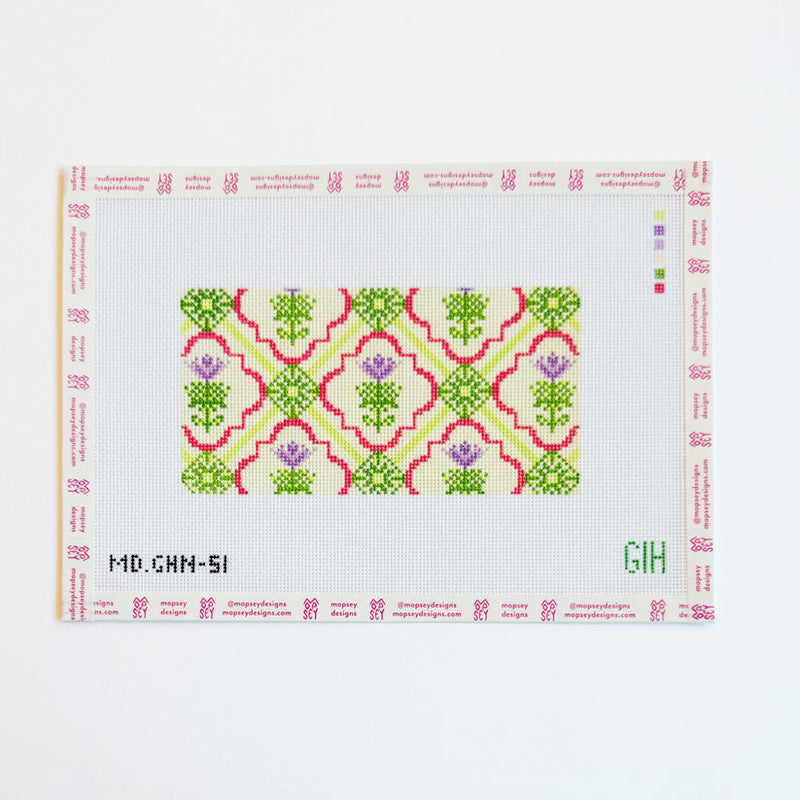 Green Heart Needlepoint · Floral Tile Pattern