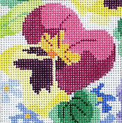 Pansy Garden Coaster #4
