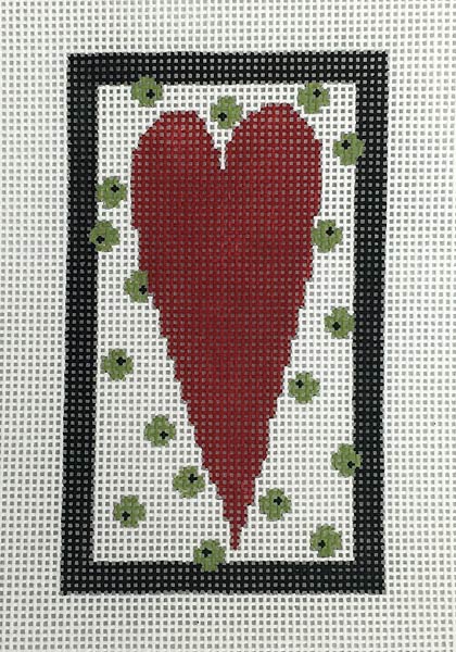 Green Polka Dot Heart