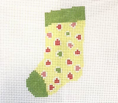 Mini Sock Green with Mixed Shapes