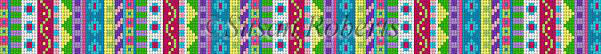 Vertical patterns, berry, aqua - Pet Collar