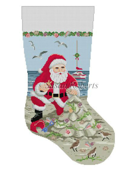 Santa, Sandcastle Christmas Tree - Stocking