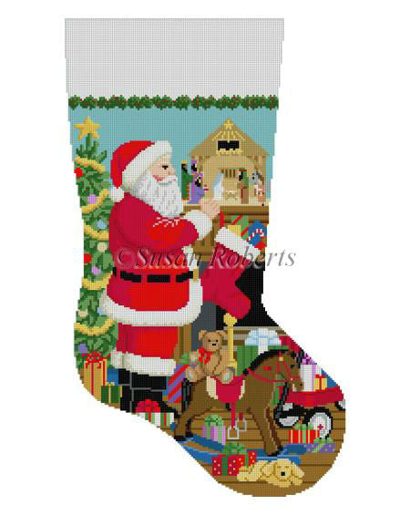 Santa, Nativity - Stocking