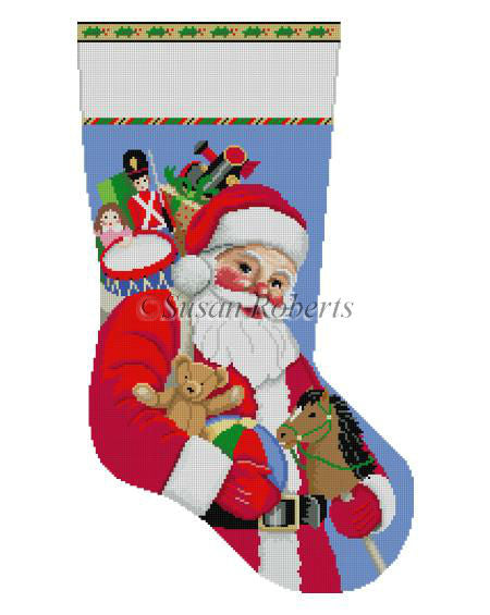 Santa Carrying Toys - Stocking