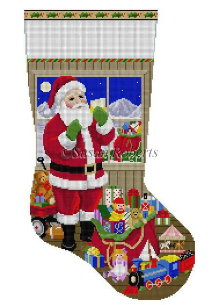 Santa Packing the Bags - Stocking