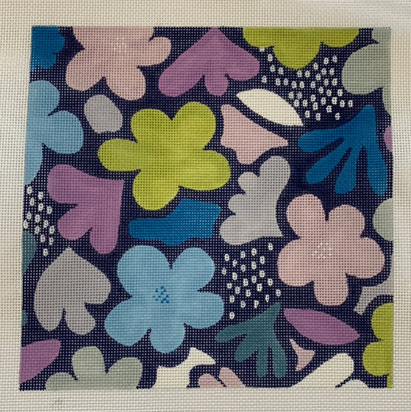 Cool Flowers on Navy