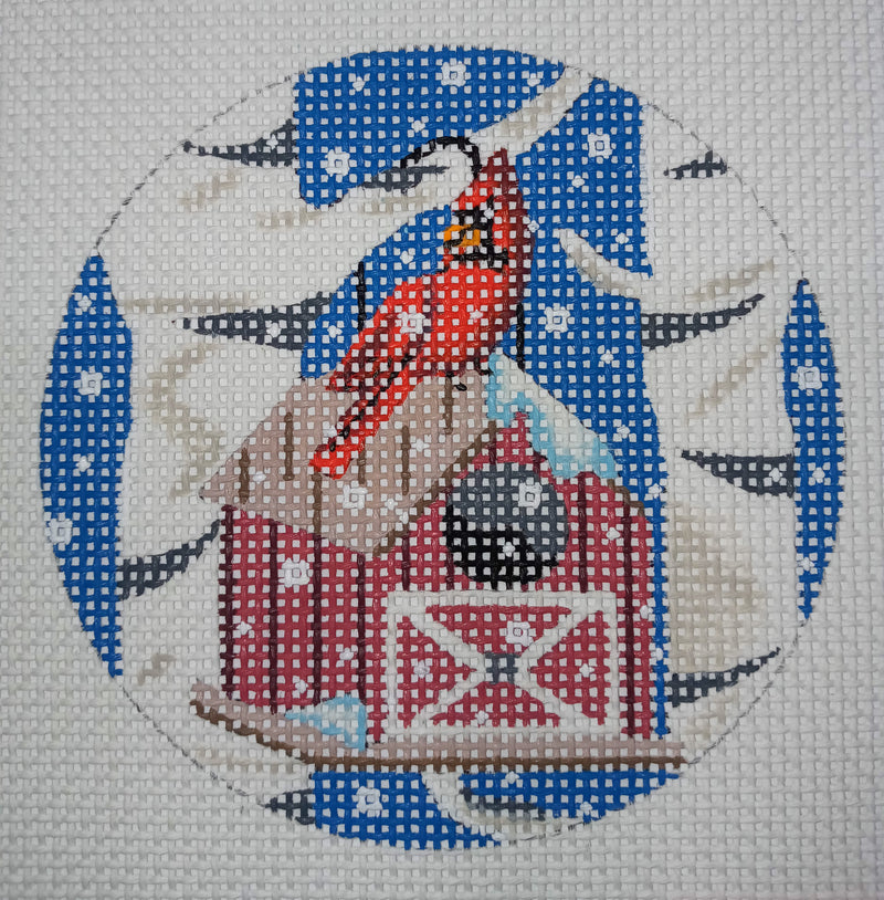 Cardinal on Birdhouse